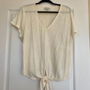 Madewell Tie Front Top
